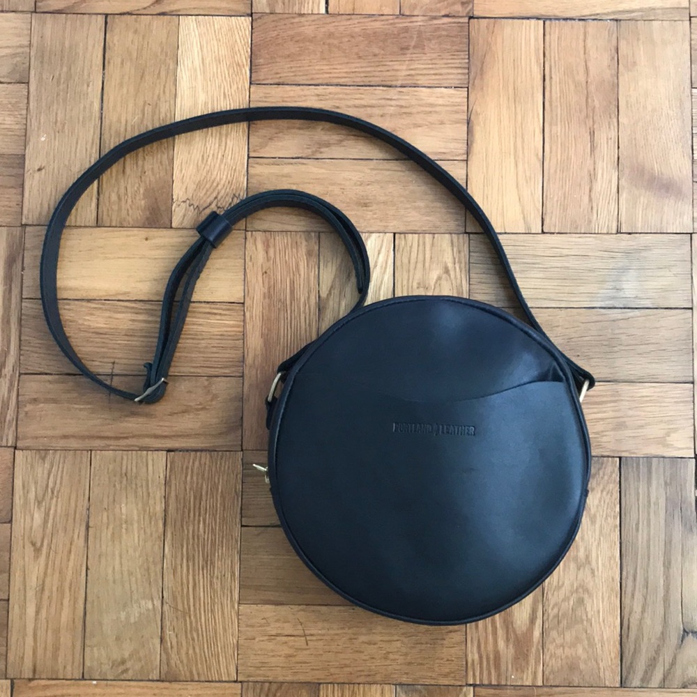 Portland Leather Goods large circle crossbody bag